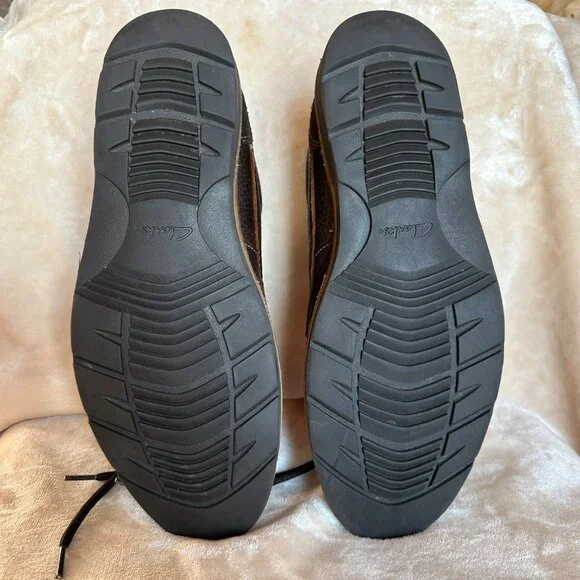 Clarks Edgewick Mid Chukka Boots Men's Size 13M Oiled Brown Leather - Picture 9 of 14